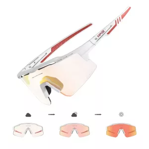 Phototrope-Fahrradbrille - Mountainbike - Rot-Orange